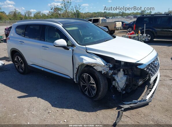 5NMS53AA7KH037567 2019 HYUNDAI SANTA FE Белый Передняя правая четверть