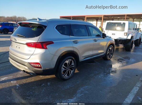 5NMS53AA7LH213129 2020 HYUNDAI SANTA FE Silver Задня права чверть