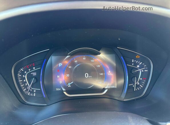 5NMS5CAA0KH031755 2019 HYUNDAI SANTA Белый Вид панели приборов