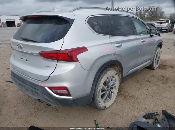 5NMS5CAD0KH019146 2019 HYUNDAI SANTA FE Серебряный Задняя правая четверть