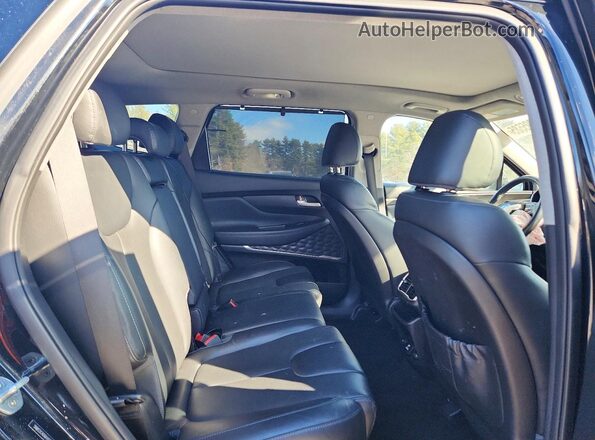 5NMS5CAD6KH039210 2019 HYUNDAI SANTA Black Widok wnętrza z tyłu