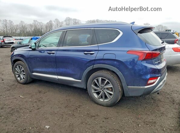 5NMS5CAD7KH102279 2019 HYUNDAI SANTA Синий Задняя левая четверть