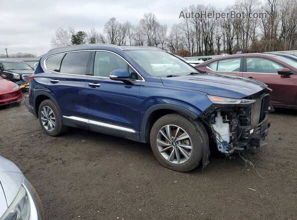 5NMS5CAD7KH102279 2019 HYUNDAI SANTA Синий Передняя правая четверть