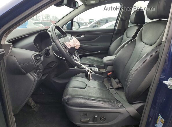 5NMS5CAD7KH102279 2019 HYUNDAI SANTA Синий Вид салона спереди