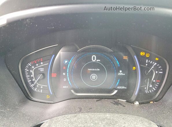 5NMS5CAD7KH102279 2019 HYUNDAI SANTA Синий Вид щитка приборов
