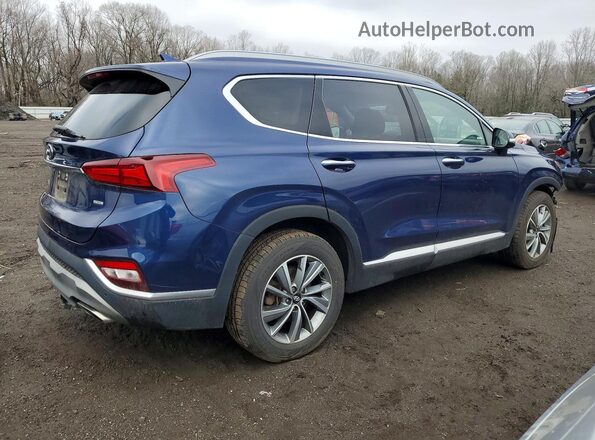 5NMS5CAD7KH102279 2019 HYUNDAI SANTA Синий Задняя правая четверть