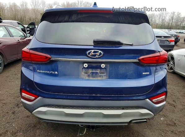 5NMS5CAD7KH102279 2019 HYUNDAI SANTA Синий Вид сзади