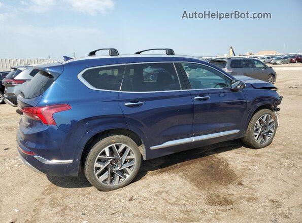 5NMS5DAL3MH359746 2021 HYUNDAI SANTA FE CALLIGRAPHY Blue Հետևի աջ