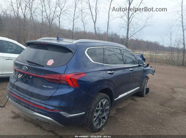 5NMS5DAL6NH443948 2022 HYUNDAI SANTA FE CALLIGRAPHY Blue უკანა მარჯვენა