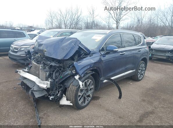 5NMS5DAL6NH443948 2022 HYUNDAI SANTA FE CALLIGRAPHY Blue წინა მარცხენა ხედი სამი მეოთხედიდან