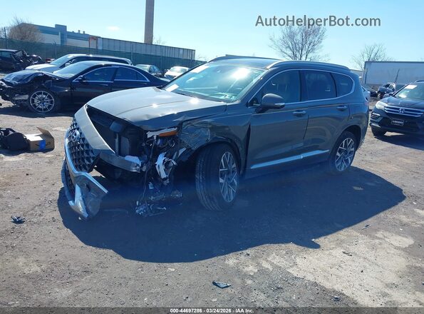 5NMS5DALXPH658283 2023 HYUNDAI SANTA FE CALLIGRAPHY Gray Առջևի ձախ երեք քառորդ տեսարան