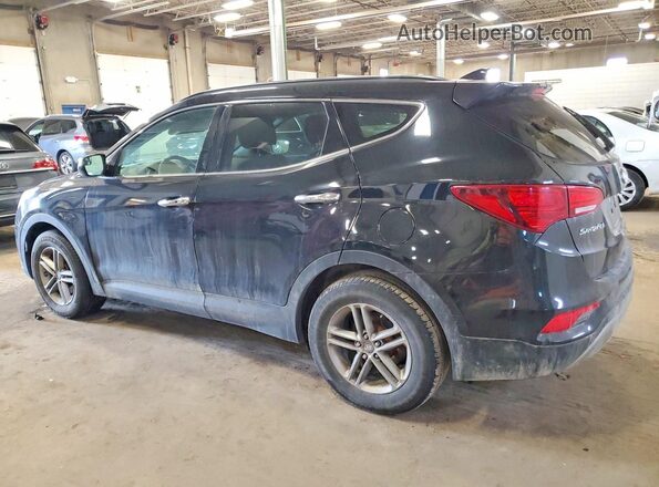 5NMZUDLB2JH077745 2018 HYUNDAI SANTA Black უკანა მარცხენა
