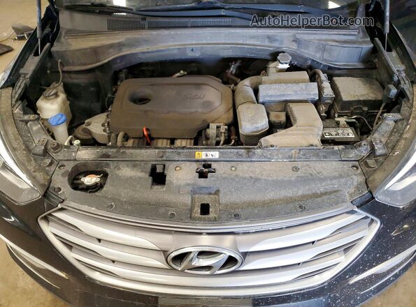 5NMZUDLB2JH077745 2018 HYUNDAI SANTA Black ძრავის განყოფილების ხედი