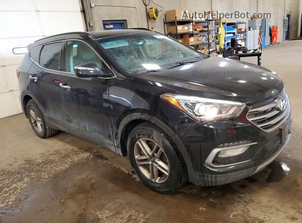 5NMZUDLB2JH077745 2018 HYUNDAI SANTA Black წინა მარჯვენა