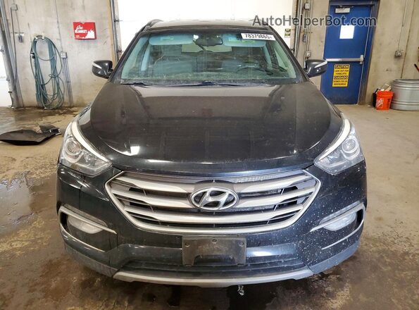 5NMZUDLB2JH077745 2018 HYUNDAI SANTA Black წინა ხედი