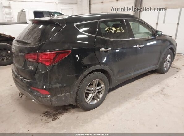 5NMZUDLB6JH077814 2018 HYUNDAI SANTA FE SPORT Черный Задняя правая четверть