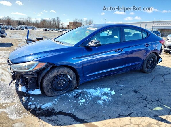 5NPD74LF0JH285632 2018 HYUNDAI ELANTRA Синий Передняя левая четверть
