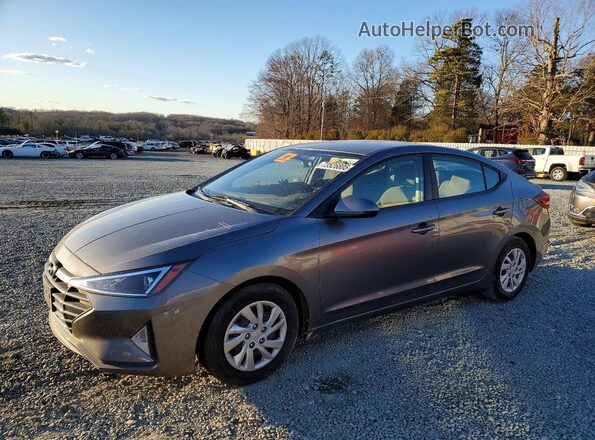 5NPD74LF0KH486531 2019 HYUNDAI ELANTRA Gray წინა მარცხენა ხედი სამი მეოთხედიდან