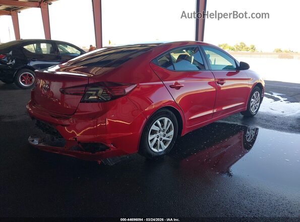 5NPD74LF1LH600232 2020 HYUNDAI ELANTRA Red უკანა მარჯვენა