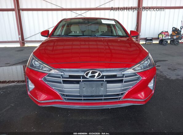 5NPD74LF1LH600232 2020 HYUNDAI ELANTRA Red უკანა სალონის ხედი