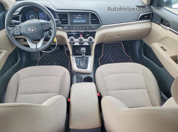 5NPD74LF4KH485799 2019 HYUNDAI ELANTRA White Առջևի վահանակի տեսք