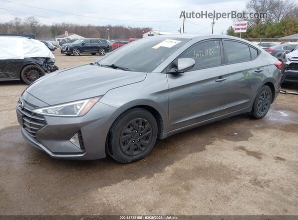 5NPD74LF5KH406138 2019 HYUNDAI ELANTRA Gray წინა მარცხენა ხედი სამი მეოთხედიდან