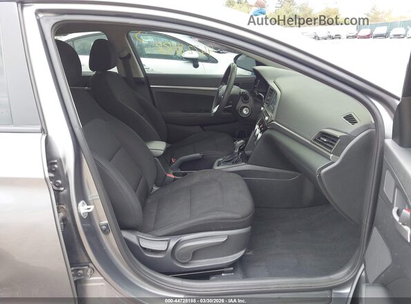 5NPD74LF5KH406138 2019 HYUNDAI ELANTRA Gray წინა სალონის ხედი