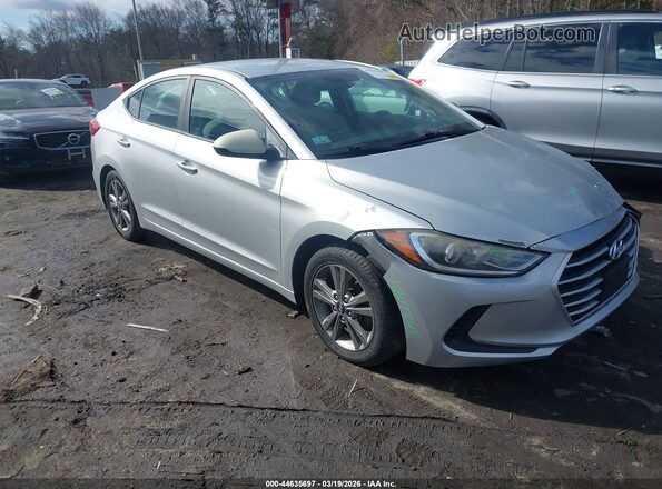 5NPD74LF6JH271573 2018 HYUNDAI ELANTRA Серебряный Передняя правая четверть
