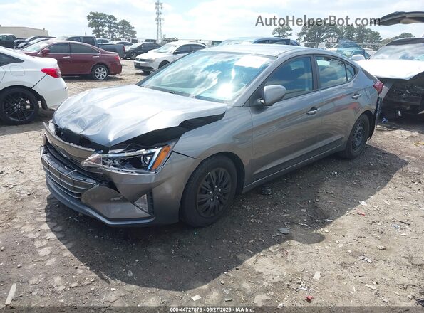 5NPD74LF7KH466955 2019 HYUNDAI ELANTRA Gray Front left