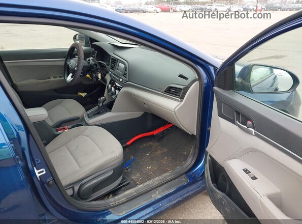 5NPD74LF7KH485456 2019 HYUNDAI ELANTRA Blue წინა სალონის ხედი