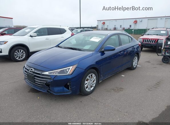 5NPD74LF7KH485456 2019 HYUNDAI ELANTRA Blue წინა მარცხენა ხედი სამი მეოთხედიდან