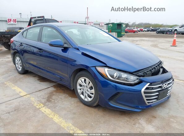 5NPD74LF8HH084250 2017 HYUNDAI ELANTRA Синий Передняя правая четверть