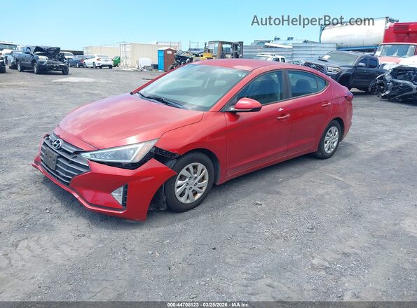 5NPD74LFXKH467792 2019 HYUNDAI ELANTRA Red Vista tres cuartos delantera izquierda