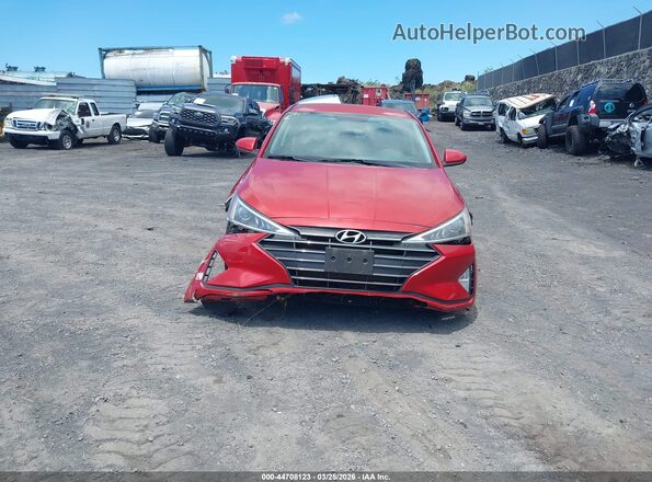 5NPD74LFXKH467792 2019 HYUNDAI ELANTRA Red Vista frontal