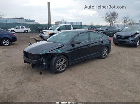 5NPD84LF0JH398722 2018 HYUNDAI ELANTRA Black Vista tres cuartos delantera izquierda