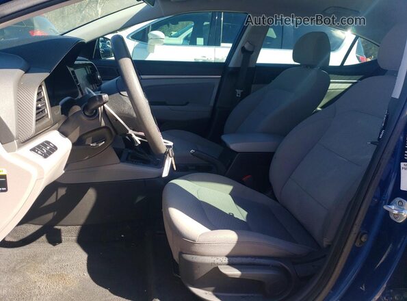 5NPD84LF0KH417433 2019 HYUNDAI ELANTRA Blue Widok wnętrza z przodu