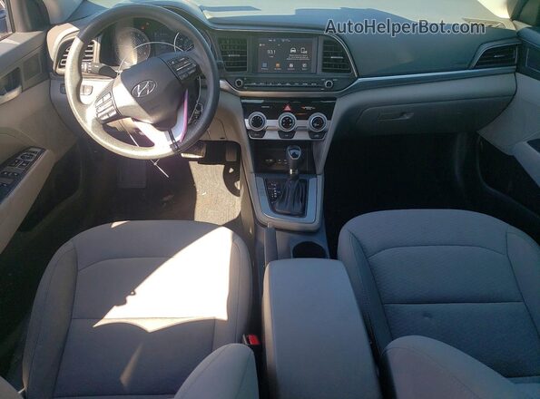 5NPD84LF0KH417433 2019 HYUNDAI ELANTRA Blue Widok deski rozdzielczej