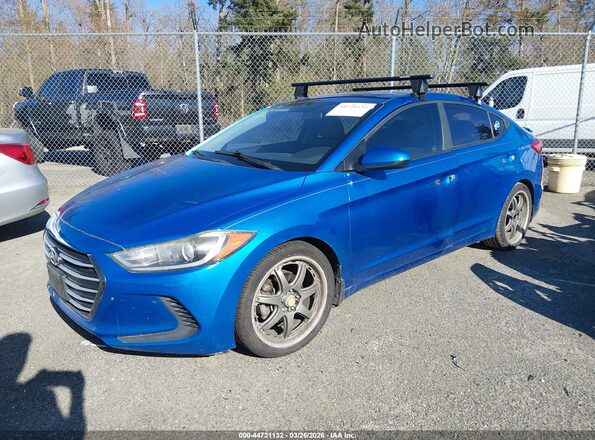 5NPD84LF2JH219239 2018 HYUNDAI ELANTRA Синий Передняя левая четверть