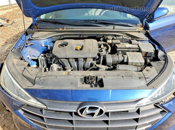 5NPD84LF2LH503781 2020 HYUNDAI ELANTRA Blue Widok wnętrza z tyłu