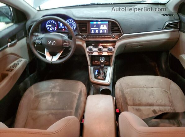 5NPD84LF3KH416020 2019 HYUNDAI ELANTRA Gray წინა პანელის ხედი