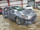 2019 Hyundai Elantra Sel Gray vin: 5NPD84LF3KH416020