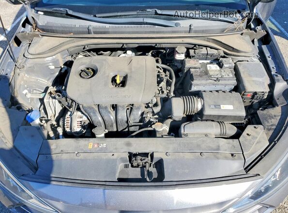 5NPD84LF3KH483622 2019 HYUNDAI ELANTRA Charcoal უკანა სალონის ხედი