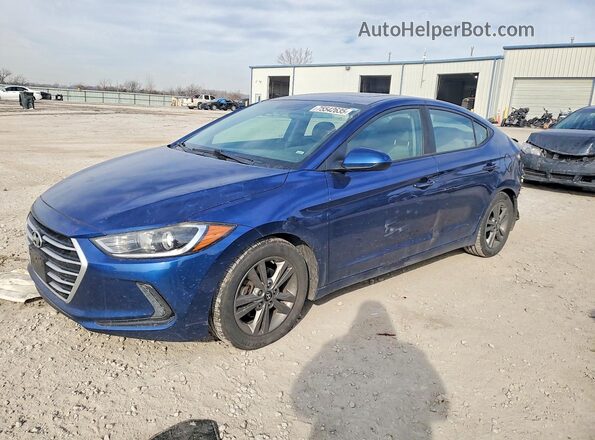 5NPD84LF4JH264506 2018 HYUNDAI ELANTRA Синий Передняя левая четверть