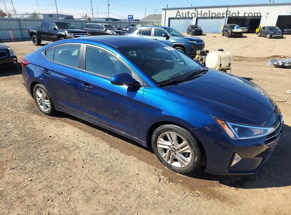 5NPD84LF4KH481538 2019 HYUNDAI ELANTRA Blue Delantero derecho