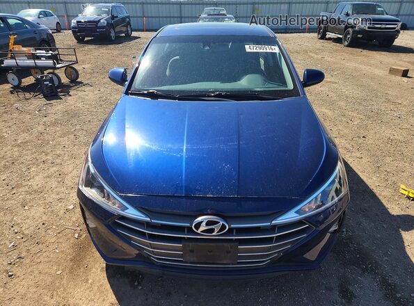 5NPD84LF4KH481538 2019 HYUNDAI ELANTRA Blue Vista frontal