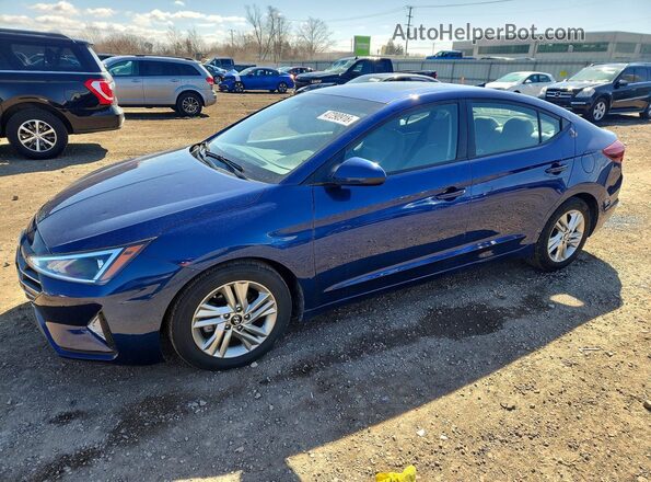 5NPD84LF4KH481538 2019 HYUNDAI ELANTRA Blue Vista tres cuartos delantera izquierda