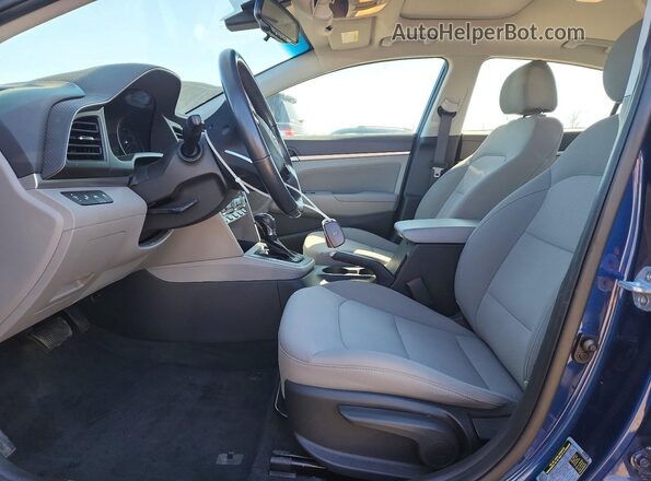 5NPD84LF4KH481538 2019 HYUNDAI ELANTRA Blue Vista interior delantera