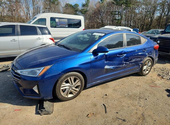 5NPD84LF5KH404970 2019 HYUNDAI ELANTRA Blue Առջևի ձախ երեք քառորդ տեսարան