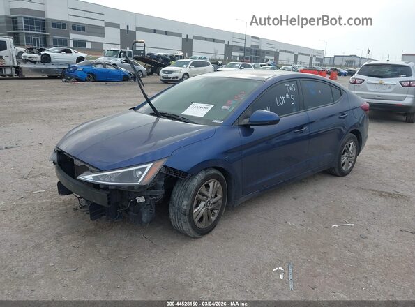 5NPD84LF6KH483971 2019 HYUNDAI ELANTRA Blue Передня ліва чверть