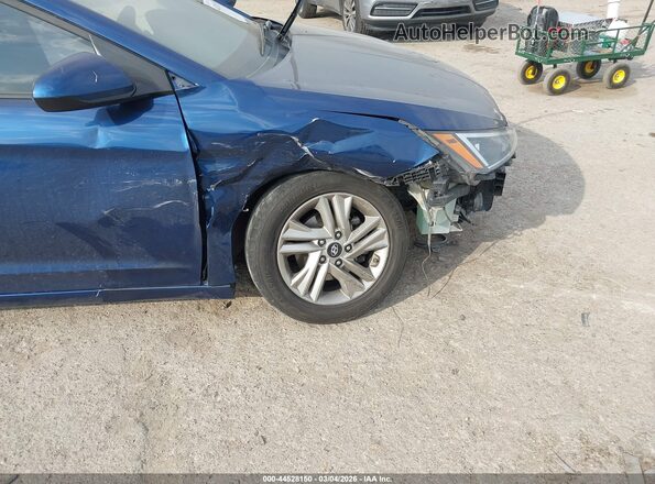 5NPD84LF6KH483971 2019 HYUNDAI ELANTRA Blue Вид спереду